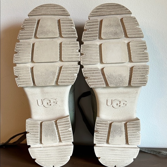 UGG Green and Cream platform shoes boot thick heel - Picture 13 of 13